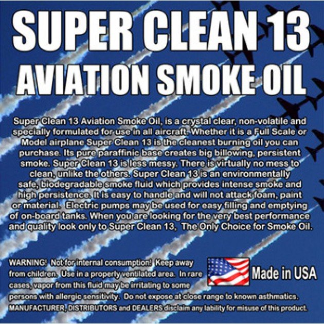 Super*Clean 13 Aviation Smoke Oil - Exact Spec Match to: Texaco Canopus 13 and Shell Vitrea 13